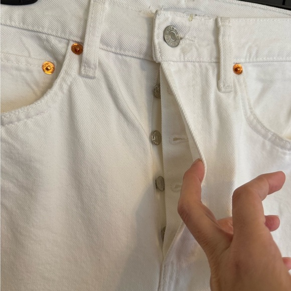 NWT Redone 90s High Rise Loose White Jeans - Picture 8 of 9